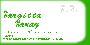hargitta nanay business card